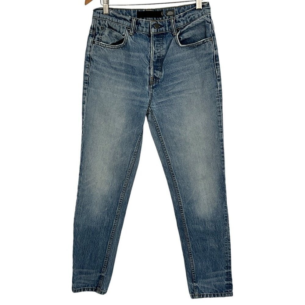 Alexander Wang Fit 003 Boyfriend Jeans Light Indigo Size 26 Aged Denim Women's